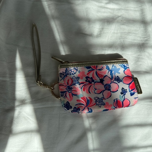 Lilly Pulitzer Handbags - Lilly Pulitzer Pink and Blue Floral Wristlet